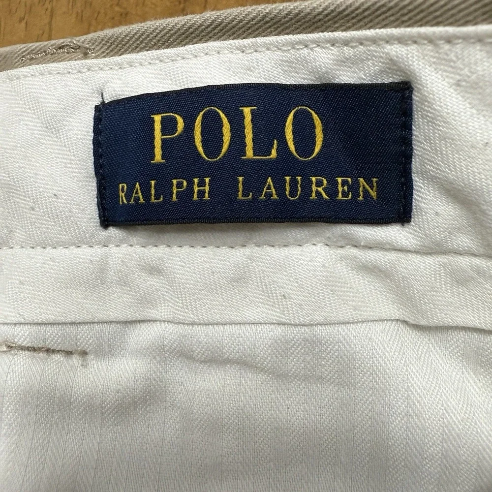 Polo Ralph Lauren chino pants mens 36x34 khaki classic flat front preppy‎ casual